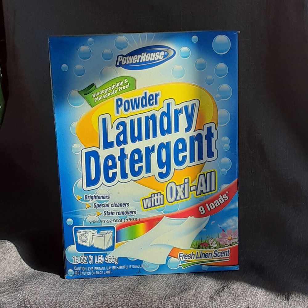 (3) Powerhouse Powder Laundry Detergent with Oxi-All 16 oz 2549
